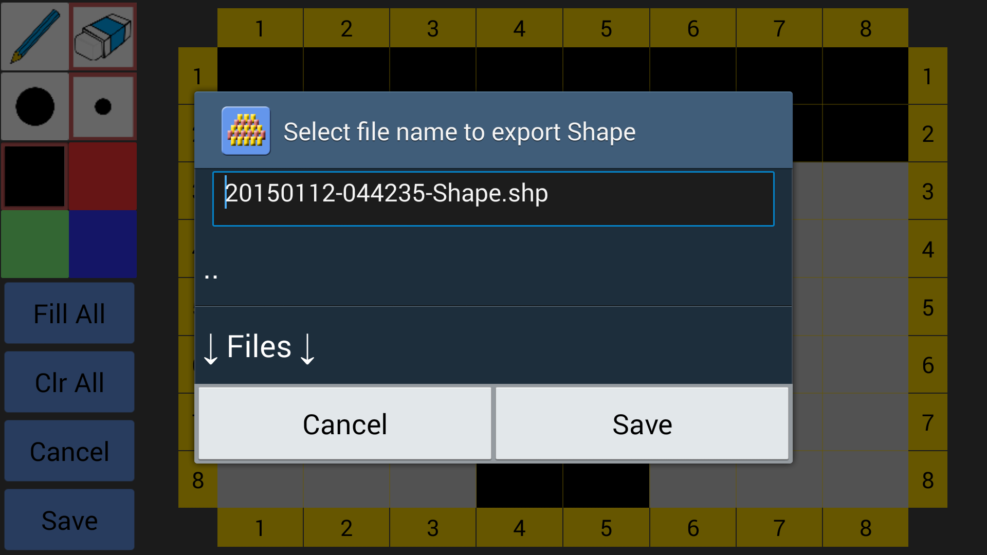 Export Shape File Picker